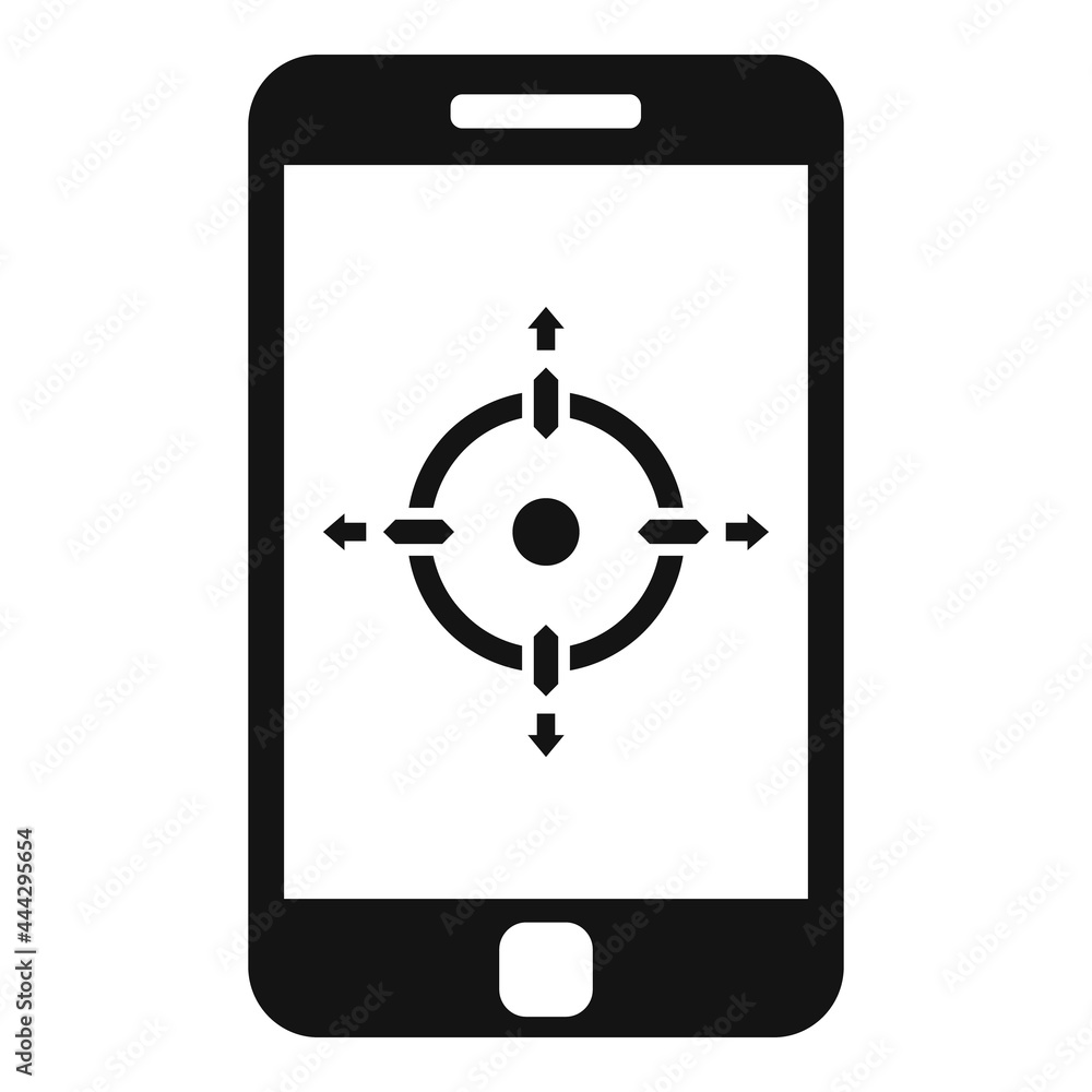 Poster smartphone gyroscope icon simple vector. phone accelerometer
