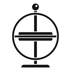 Physics gyroscope icon simple vector. Momentum accelerometer