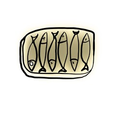 One live fish in a can