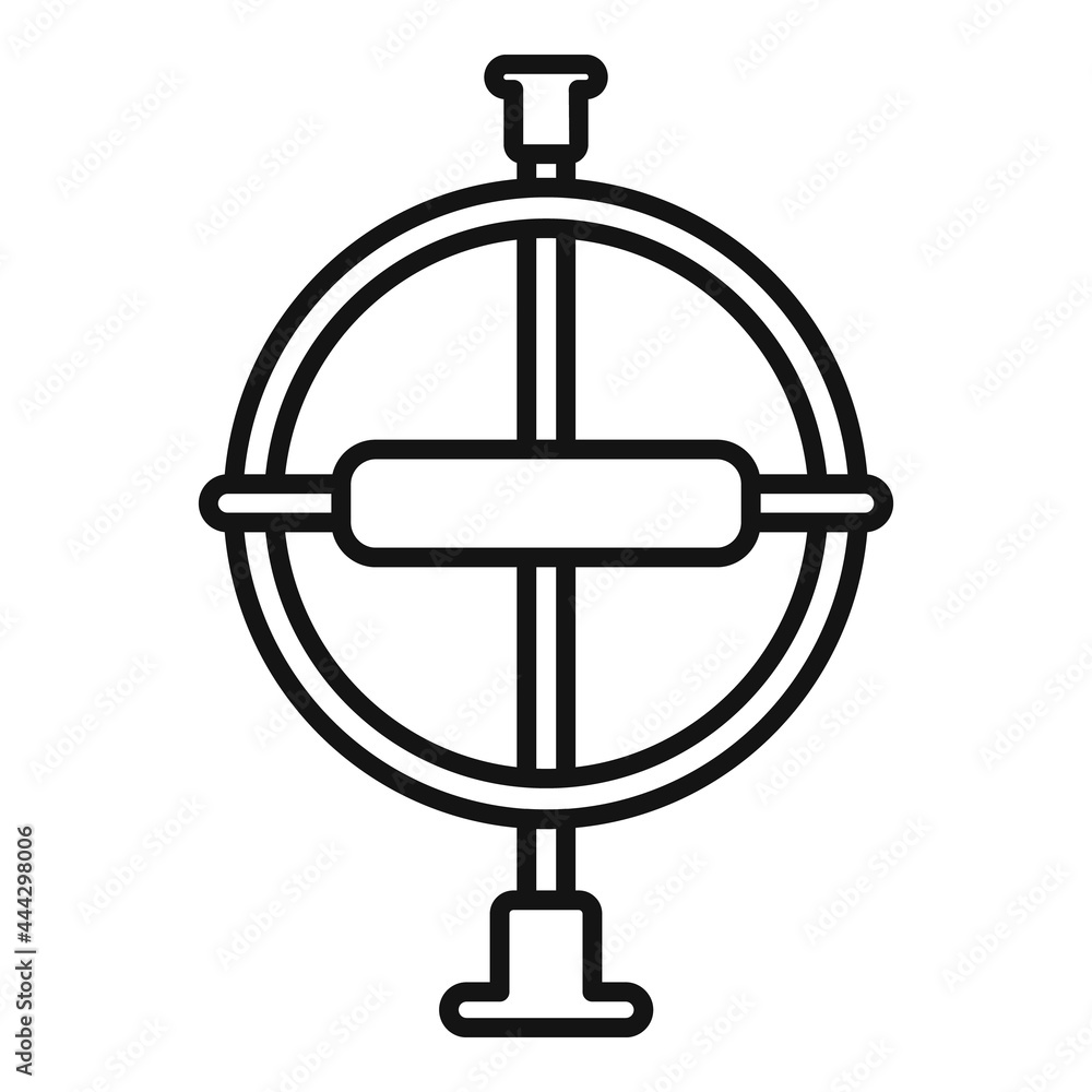 Aufkleber aviation gyroscope icon outline vector. accelerometer sensor