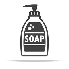 Bottle of soap icon vector isolated