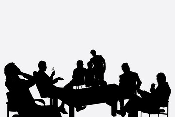 Business People Silhouette Set of 7 unique high-detailed silhouettes