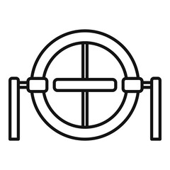 Gravity model icon outline vector. Accelerometer gyroscope
