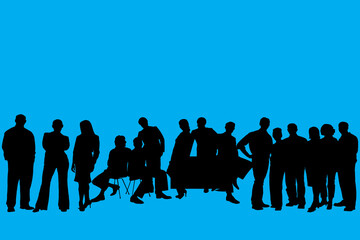 Business People Silhouette Set of 15 unique high-detailed silhouettes
