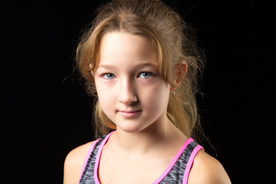 Portrait of cute sporty teenage girl