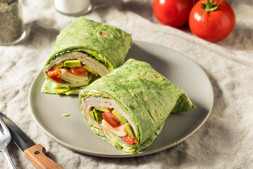Homemade Healthy Turkey Spinach Wraps