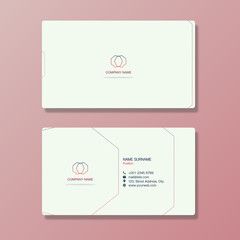 Simple Linear Design Business Card