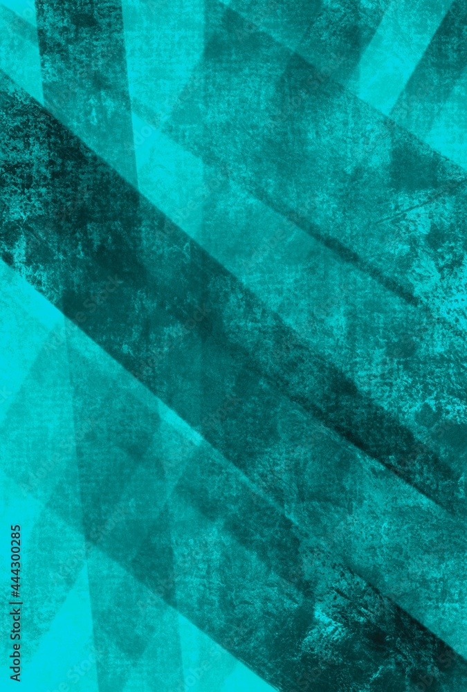Poster abstract turquoise background with shapes transparent, geometric pattern design in elegant modern ba