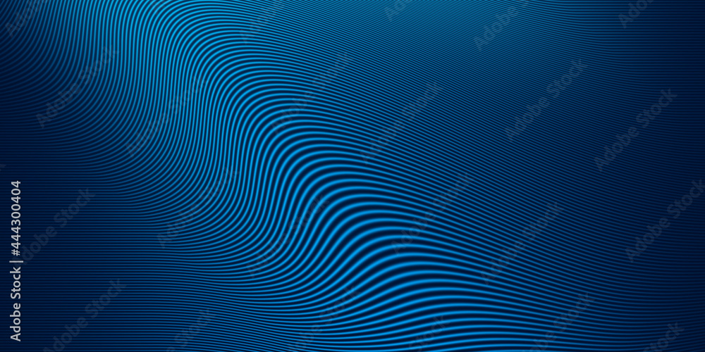 Poster wave pattern seamless abstract background. lines wave pattern white on blue background for summer de
