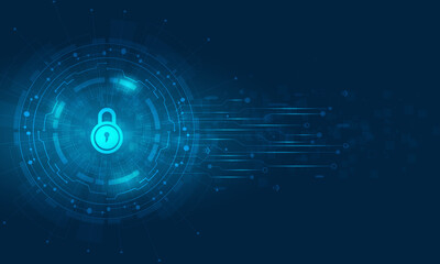 Futuristic technology background.Security vector design with circuit board.