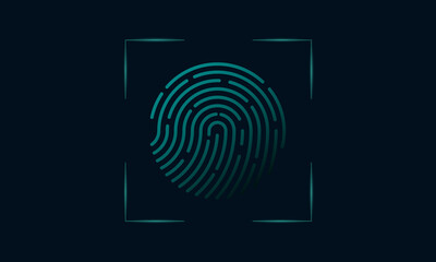 fingerprint scanner vector.security finger safty.