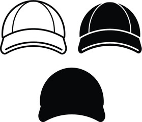 Baseball Hat from Front View - Clipart Set