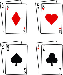 Texas Hold 'Em Poker Card Hand Clipart