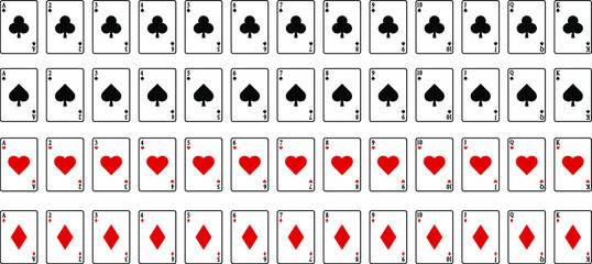 Full Deck of Cards Clipart Set