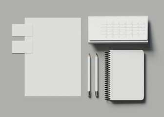 3d Stationary branding. Corporate identity