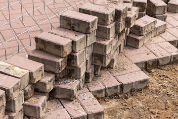 reconstruction of pedestrian zones in the city