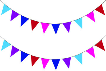 festive holiday party flag on white background