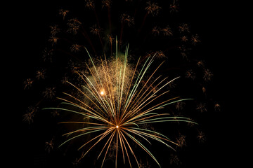 Celebrating a holiday with beautiful Fireworks