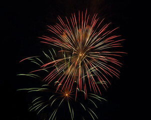 Celebrating a holiday with beautiful Fireworks