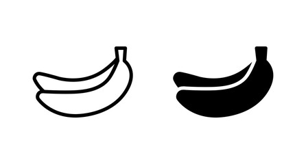 Banana icon vector for web, computer and mobile app