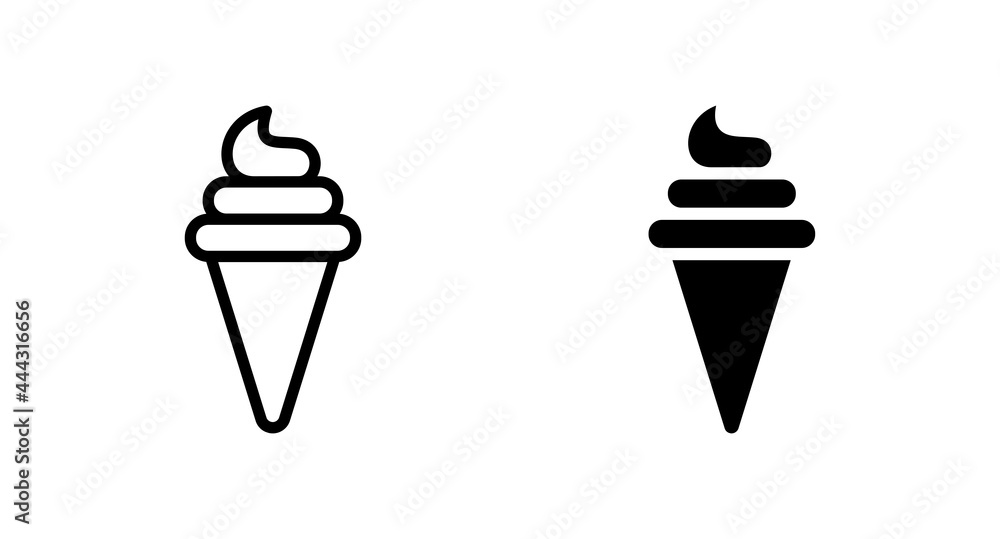 Poster ice cream icon vector for web, computer and mobile app