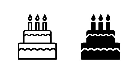 cake icon vector for web, computer and mobile app