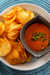 Crab Chips Chipotle Dip