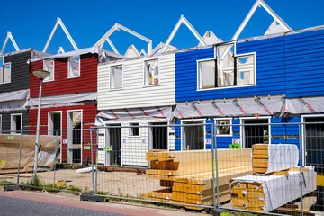Foto auf Leinwand Bouw van woningen in Harderwijk, provincie Gelderland © Holland-PhotostockNL