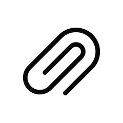 Attachment icon vector png isolated on white background