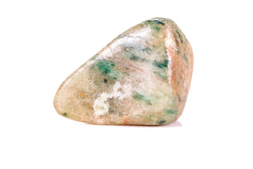 Macro mineral stone jasper on a white background