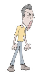 Angry man expression