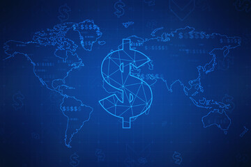 Naklejka premium 2d rendering usd Dollar symbol 