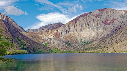 Convict Lake vista in the eastern Sierra Nevada mountains of California, U.S.A. - 444324608