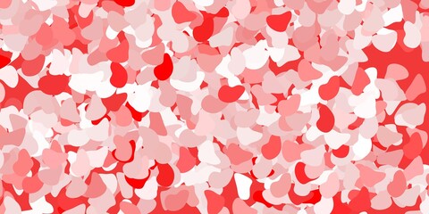 Light red vector texture with memphis shapes.