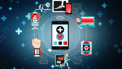 2d illustration Health Care concept
