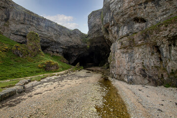 The dramatic Smoo Caves near Durness in the Scottish Highlands, UK