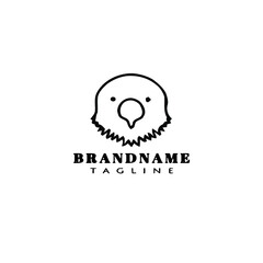 cute animal eagle logo template icon vector illustration