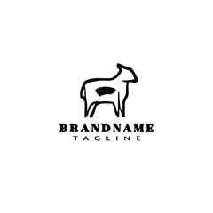 Fototapeta na wymiar cute goat logo icon design vector illustration