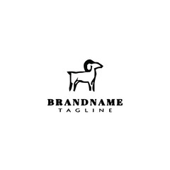 cute goat logo icon design vector vector