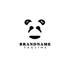 panda logo icon design vector illustration