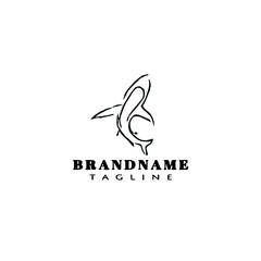 Obraz premium shark logo cartoon icon template design vector illustration