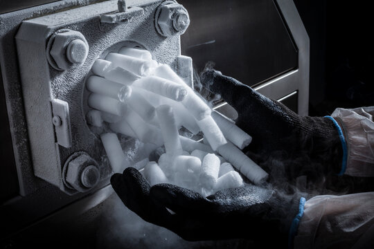 Dry Ice In Production (the Solid Form Of Carbon Dioxide)