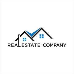 simple creative vector logo design realestate