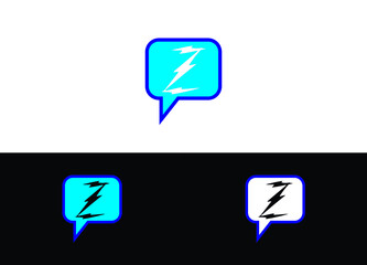 Initial Letter Z & Media Logo or Icon Design Vector Image Template