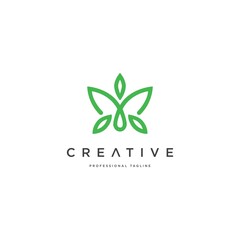 Cannabis logo design icon vector illustration