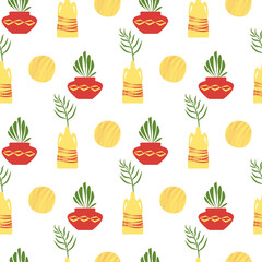 seamless pattern floral. boho vector for home decor ,textile,paper,wallpaper