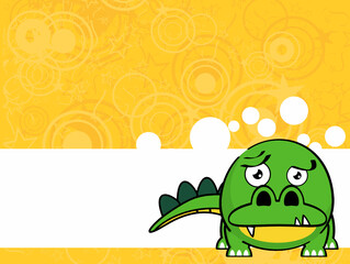 cute crocodile character cartoon expression background in vector format very easy to edit