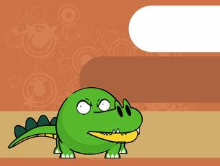 cute crocodile character cartoon expression background in vector format very easy to edit