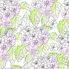 Rolgordijnen seamless pattern with flowers © elena