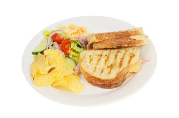 Toasted sandwich and salad